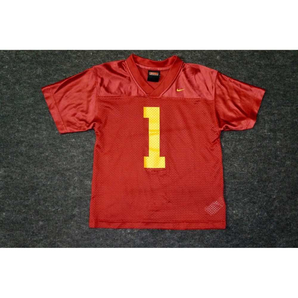Vintage USC Trojans Football Jersey Youth Red Nike Team #1 Boys Kids NCAA
